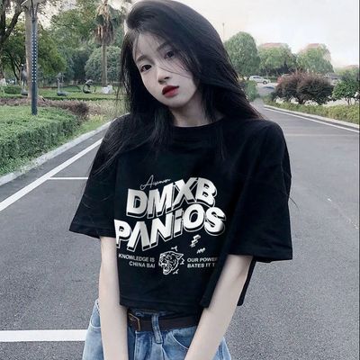 白色内搭短袖t恤小众针织衫女夏季辣妹修身打底衫显瘦短款上衣ins