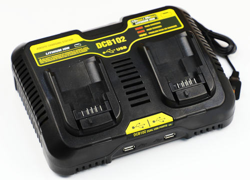 适用得伟充电器 Dewalt  替代德伟DCB102双充  带USB双充  各种线