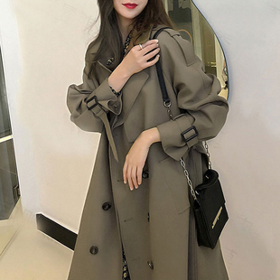 风衣女韩系中长款 2022年新款 小个子chic设计高级感早春秋外套大衣