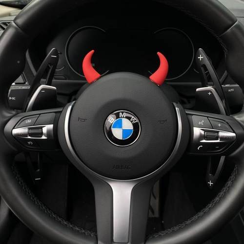 搞怪汽车摆件方向盘牛角装饰