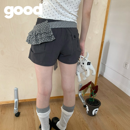 美好商店MeihaoStore能适配各种风格的深灰户外短裤
