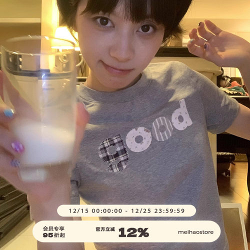 美好商店good贴布绣短款T恤