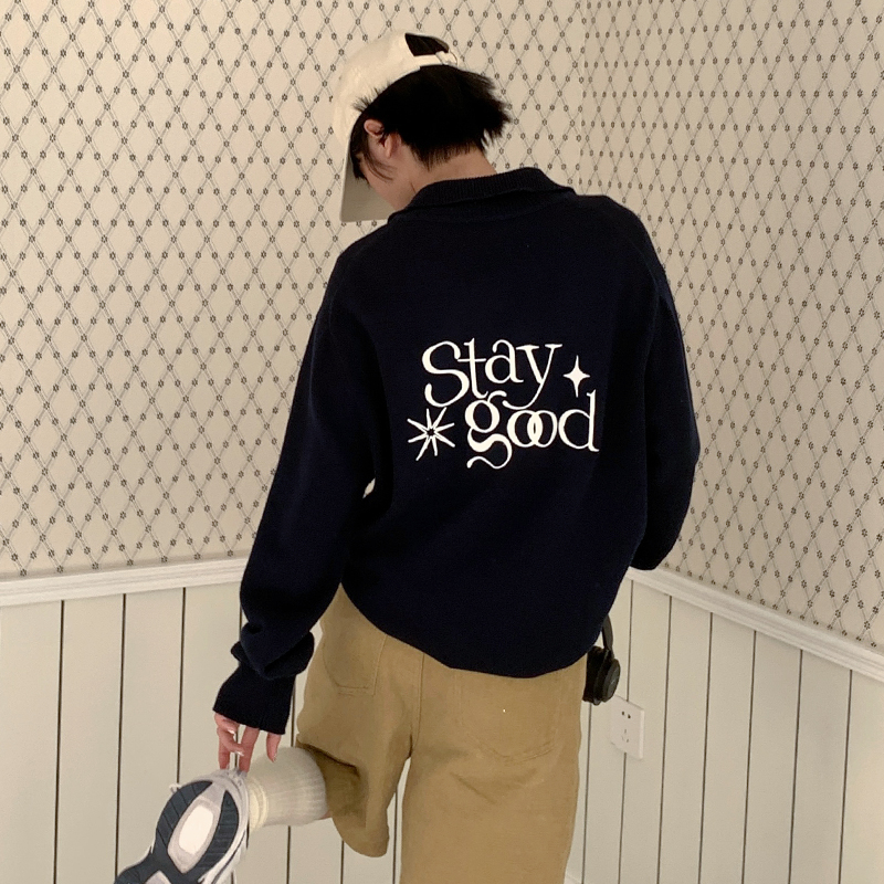 美好商店polo领套头毛衣