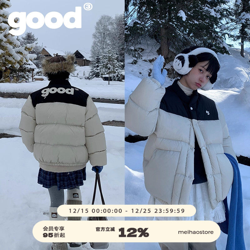 美好商店good基础拼接羽绒服