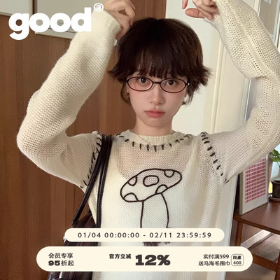 美好商店蘑菇须须薄款毛衣