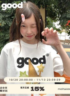 美好商店MeihaoStore「元气冰淇淋」good拟人水果冰淇淋短袖T恤