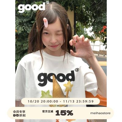 美好商店MeihaoStore「元气冰淇淋」good拟人水果冰淇淋短袖T恤