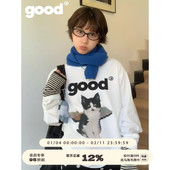 美好商店MeihaoStore「天使降临」 good奶牛小猫纯棉磨毛长袖 T恤