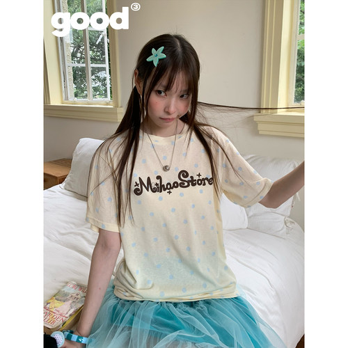 美好商店MeihaoStore「盛夏的午后」 DovNez联名基础字母印花T恤