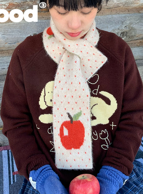 美好商店MeihaoStore为圣诞特别设计的一条红苹果围巾
