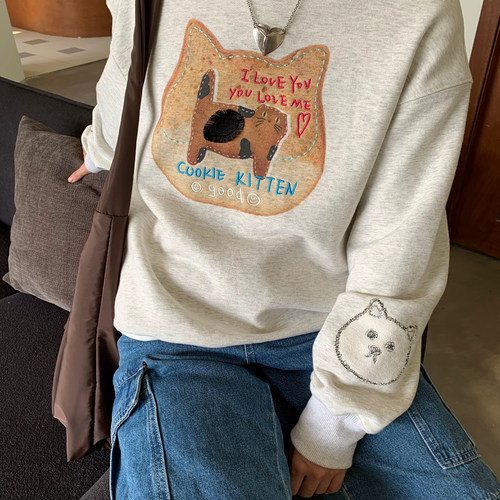 美好商店小猫咪套头卫衣