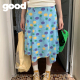 美好商店MeihaoStore夏日度假风彩色波点不规则A字半裙
