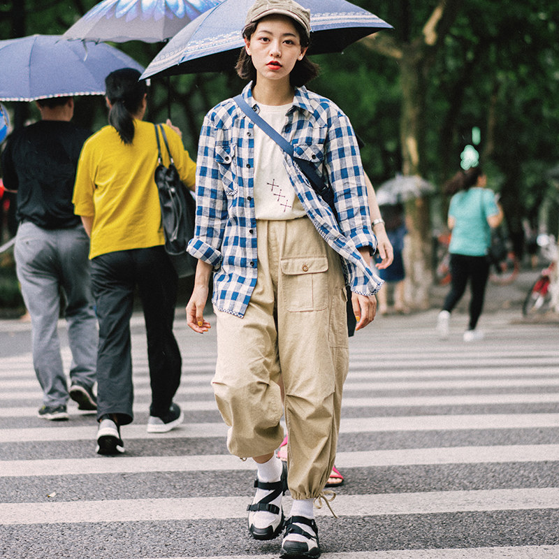 PROS BY CH复古宽松工装裤男潮牌水洗直筒束脚裤多口袋休闲裤子男|ruв категории Мужская одежда, брюки - от Buy2taobao.com для оказания профессиональной услуги покупки агента Taobao