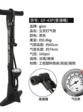 高压打气筒摩托车自行车GIYO