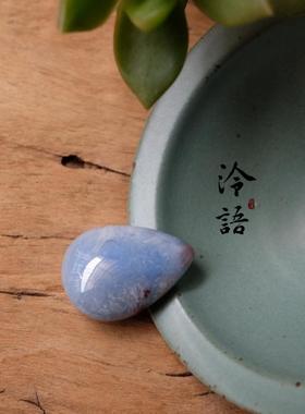 【泠语-流萤】精品老料体透冰蓝色舒俱来 苏纪石 裸石 7.92克