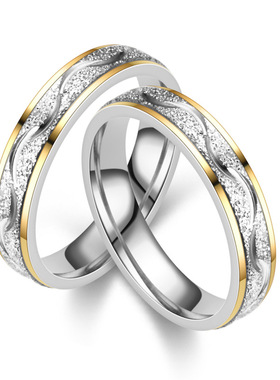 钛钢情侣戒指女简约百搭日韩风不过敏