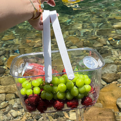 轻奢手提篮水果零食收纳筐