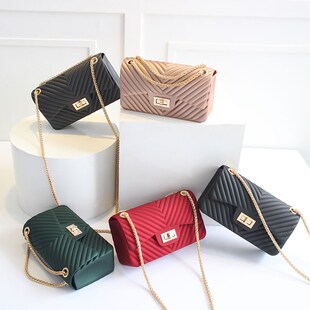 Vogue grind jelly bag single shoulder slant bag woman女包