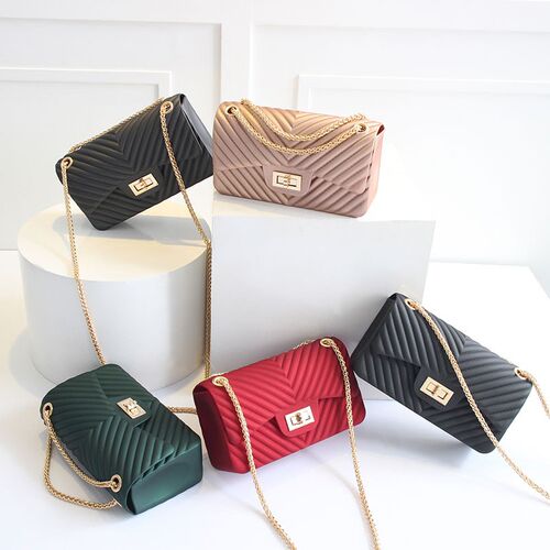 Vogue grind jelly bag single shoulder slant bag woman女包