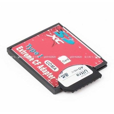 SD SDHC SDXC To CF Compact Flash Memory Card Adapter Reader