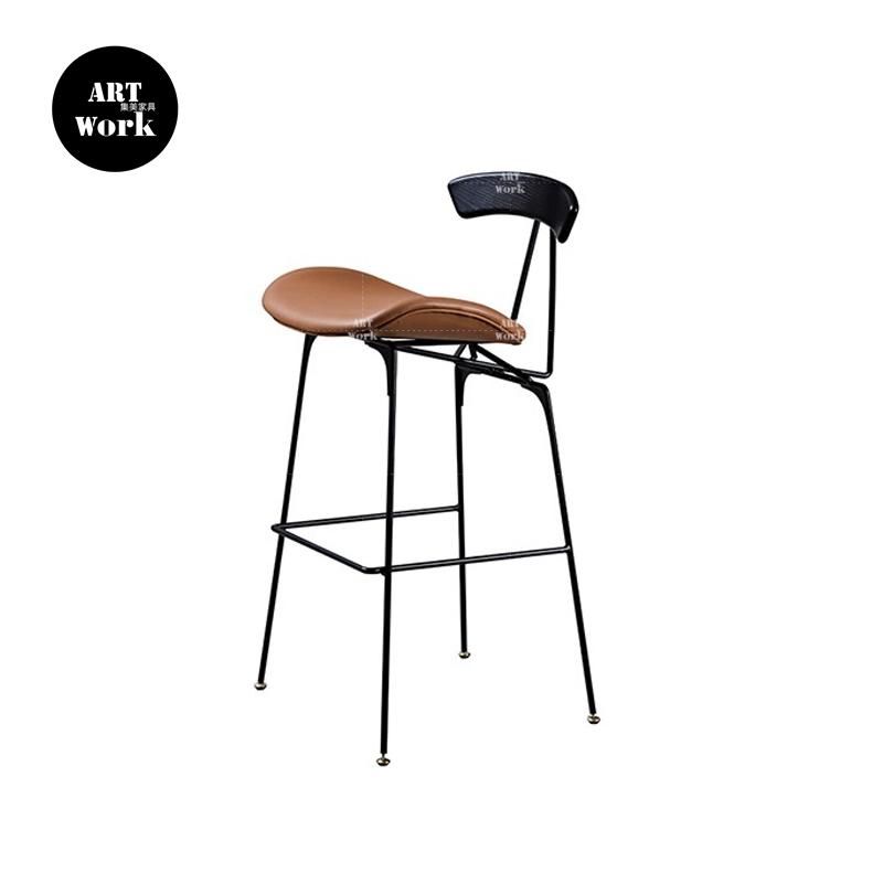 极简吧台椅高脚极简高脚靠背椅