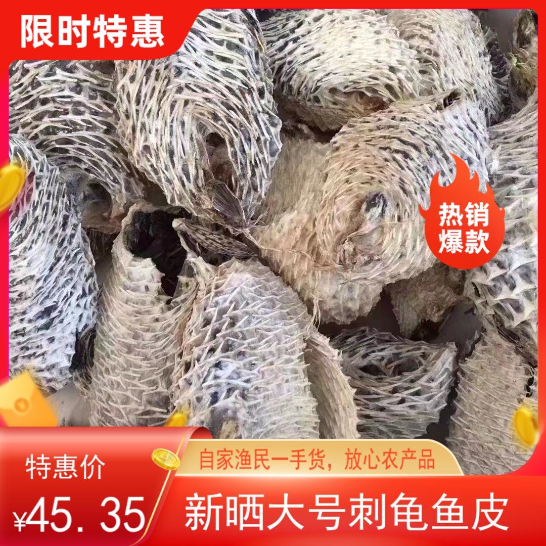 深海天然大号海刺猬高赞刺龟鱼皮海胆皮刺豚正品水产干货煲汤养胃