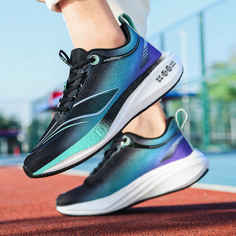 新款马拉松破2跑步鞋男女体育生爆米花轻便软底减震碳板运动鞋子