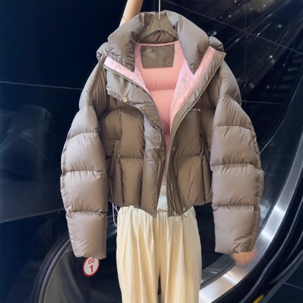 卡其灰短款棉服女韩系超好看棉衣冬季新款小个子高端面包服外套潮,女装/女士精品,棉衣/棉服,淘宝优惠券,粉丝福利购,淘宝优惠卷