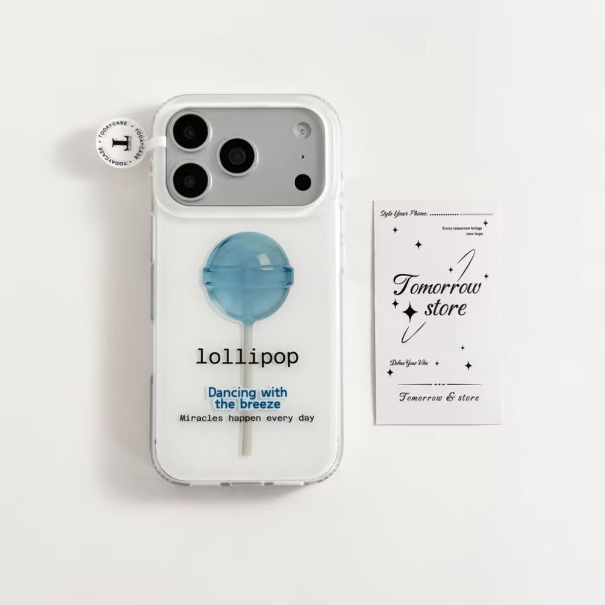 ins小众蓝色棒棒糖适用iPhone17pro苹果手机壳16promax软壳15
