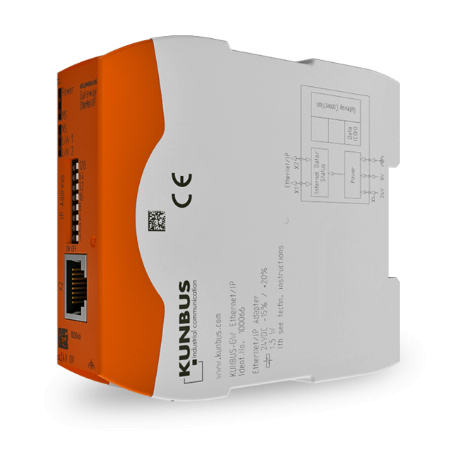 全新KUNBUS Ethernet/IP从站网关 货号 PR100066 RevPi 网关模块