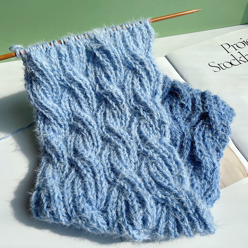 渐变围巾毛线手工diy编织情侣礼