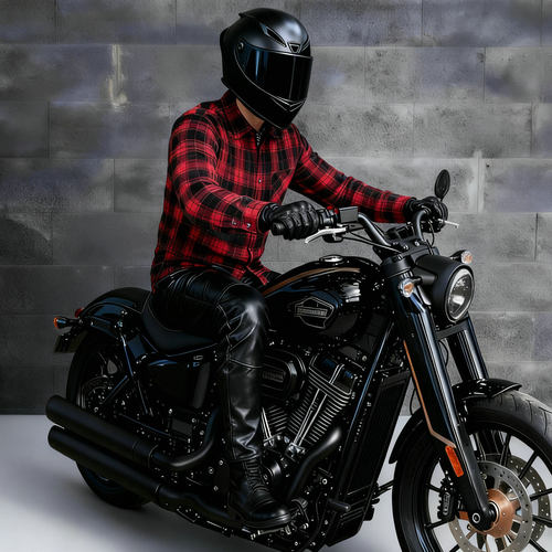 VOLERO 摩托车骑行服 休闲四季耐磨抗撕裂机车格子衬衫防摔冲锋衣