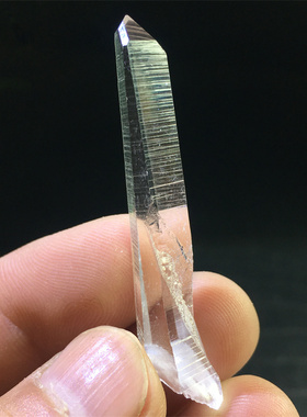 激光柱男女种子水晶标本吊坠摆件