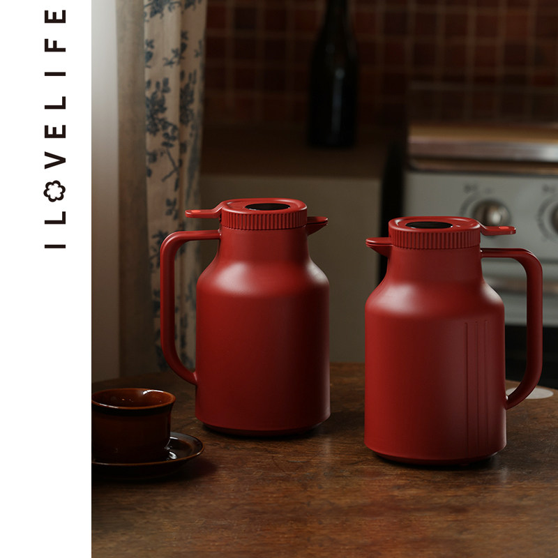 暖水壶保温壶结婚热水壶红色一对家用开 水瓶陪嫁物品女方结婚用,餐饮具,保温壶,淘宝优惠券,粉丝福利购,淘宝优惠卷