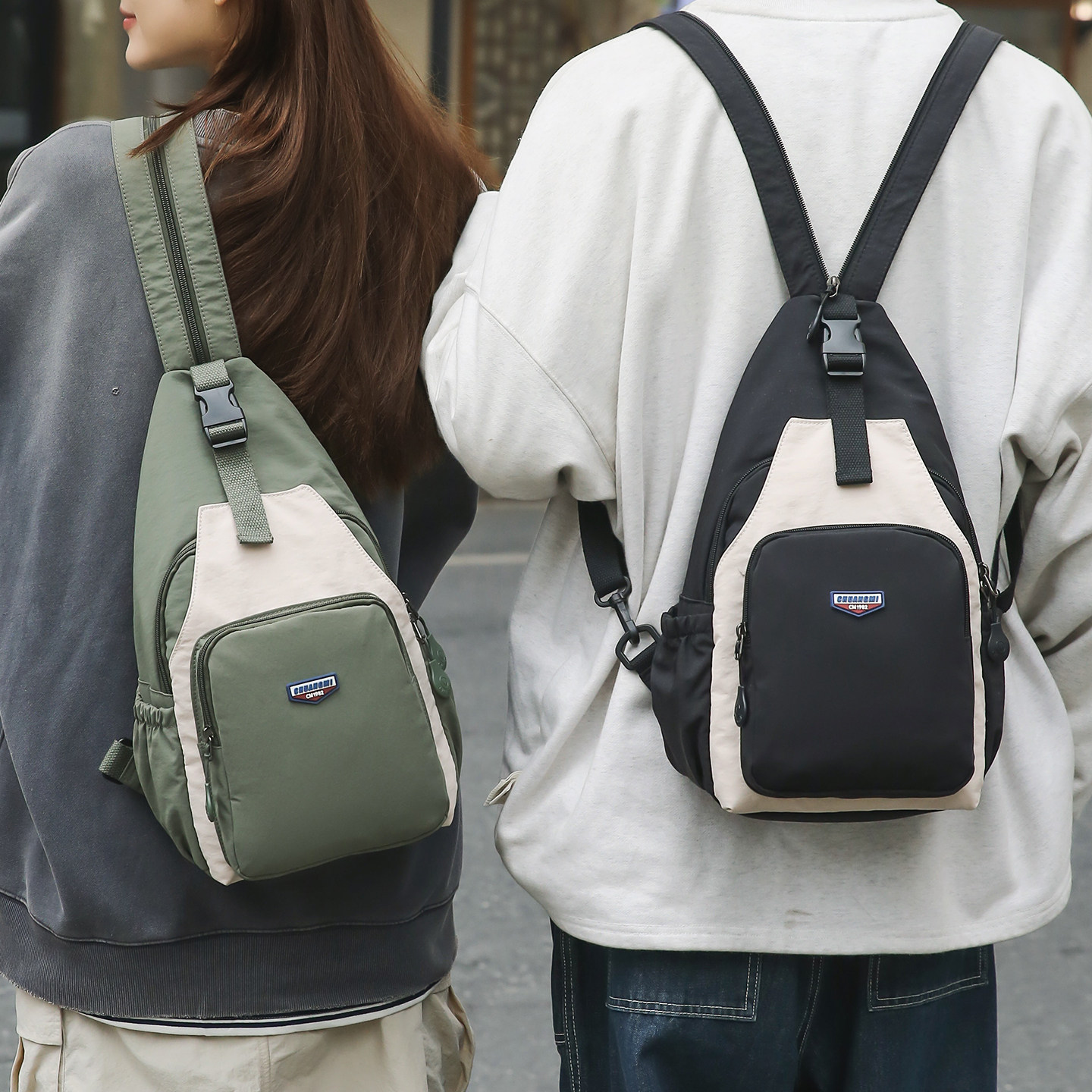 户外登山多功能胸包两用男女小型双肩包轻便小背包防水旅行斜挎包