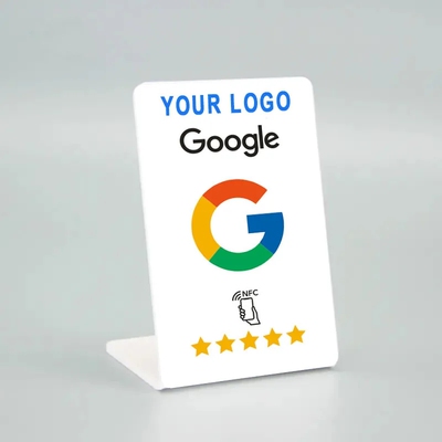 Google谷歌评分卡写入网址电子名片卡NFC215芯片摆台站卡pvc标牌