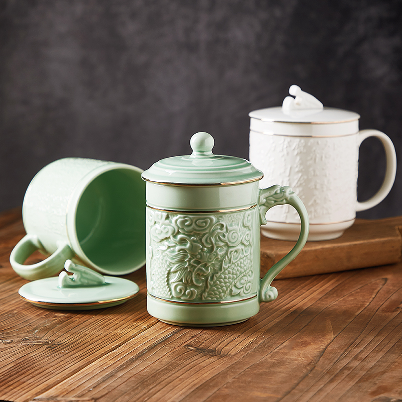 工厂直销手工马克杯陶瓷茶杯中式