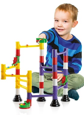 意大利启迪Quercetti超级立体管道迷宫儿童益智滚珠积木玩具Q6535