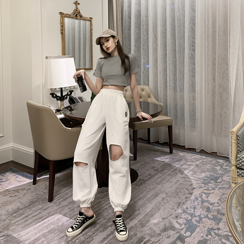 Real auction real price net red super hot port flavor Xinji broken radish PANTS LEGGINGS sport style Harem Pants