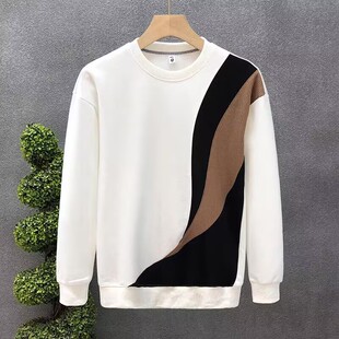 2025冬季 上市 新款 青少年港风拼接撞色设计感卫衣 精品清仓