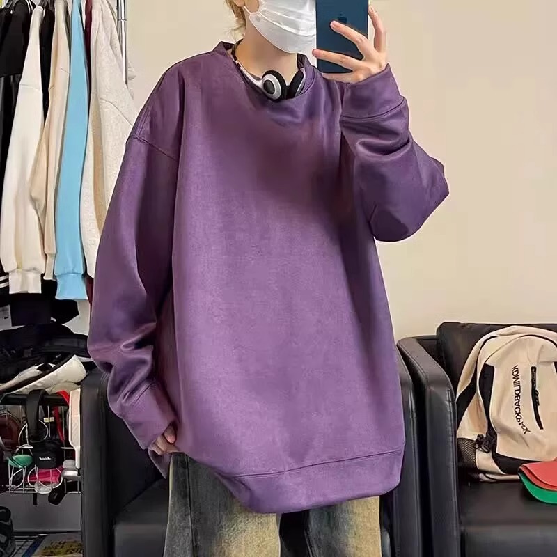 【精品清仓】~仿麂皮绒卫衣，剩M,XL,2XL,3XL，清了，清了~