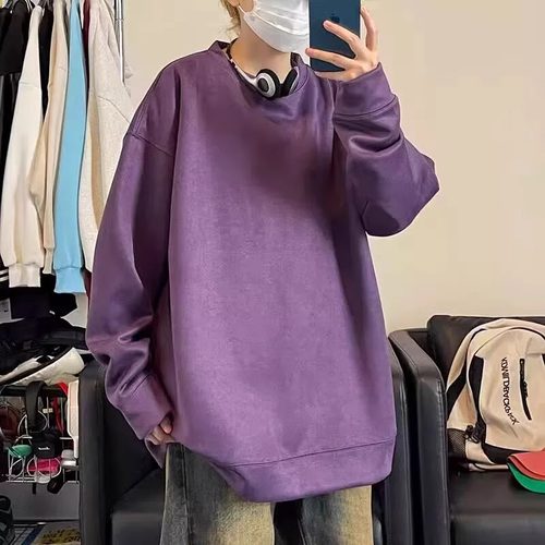 【精品清仓】~仿麂皮绒卫衣，剩M,XL,2XL,3XL，清了，清了~