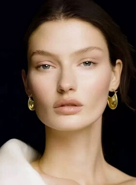 欧美复古椭圆弧形提篮设计感耳宫廷风气质耳环