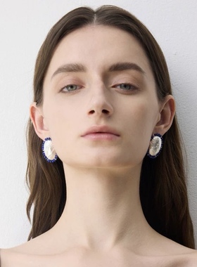 小众设计野百合浮雕硬币流苏耳环高级感气质耳钉