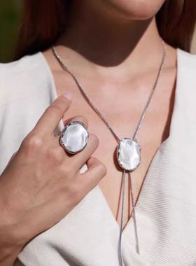 浮光赛蒂娜泉之泉多种戴法毛衣链高级感气质长项链毛衣链