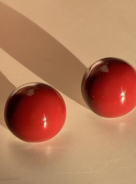 新年款红色系耳钉女简约时尚耳环2024新款耳饰