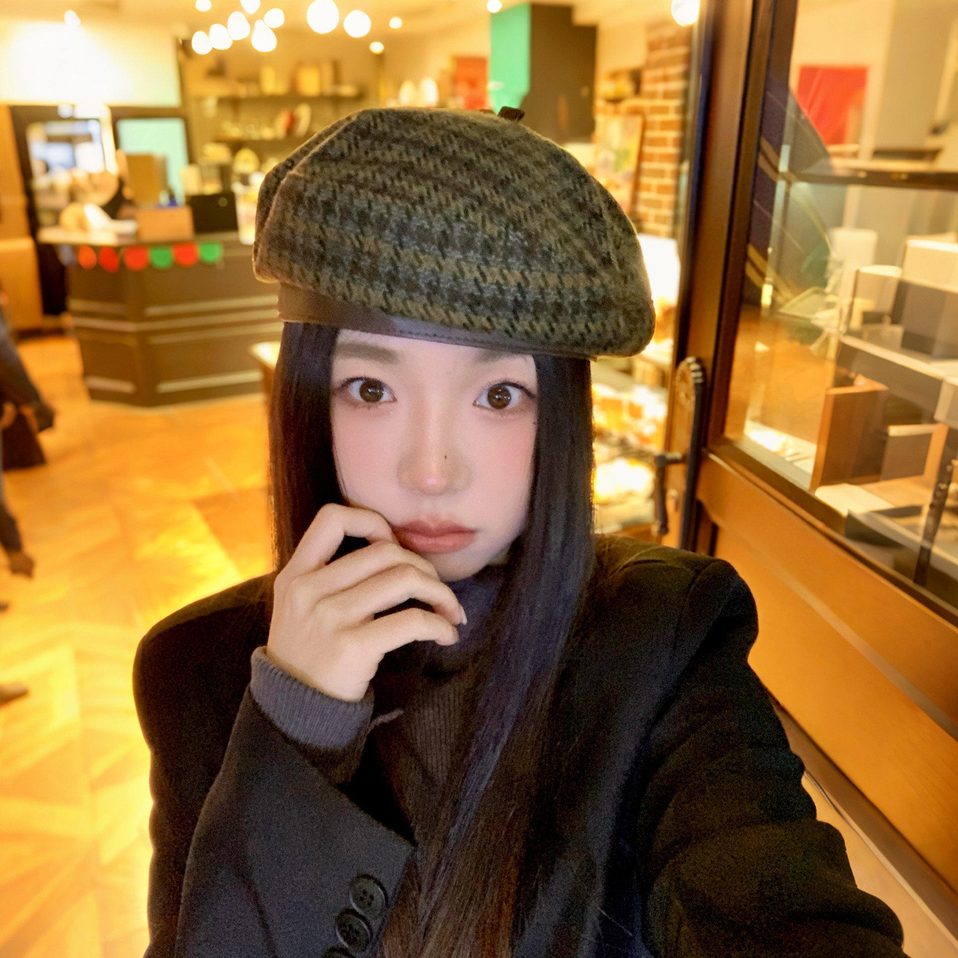 畹町格纹八角帽女秋冬季含羊毛复古报童帽气质百搭高颅顶画家帽子,服饰配件/皮带/帽子/围巾,帽子,淘宝优惠券,粉丝福利购,淘宝优惠卷