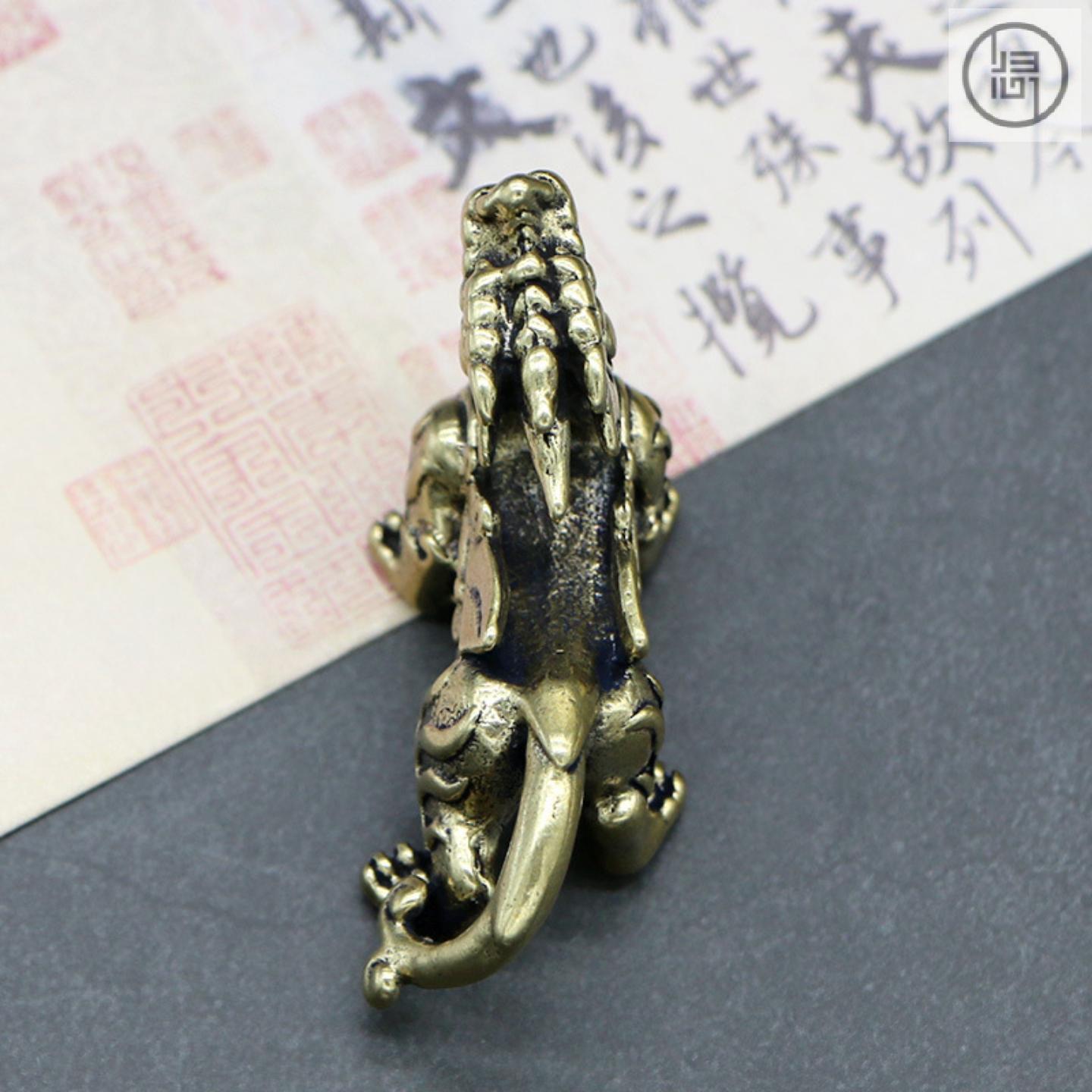 归心铜黄铜貔貅汽车摆件钥匙挂件