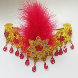 舞蹈头饰演出头饰广场舞秧歌舞开场舞舞台表演头饰头花民族傣族舞