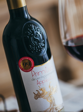 满分Primitivo老藤干红 传统风干工艺意大利普里米奥沃干红葡萄酒